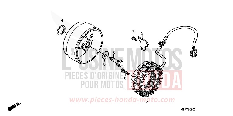 GENERATOR von TRANSALP ABS ANCHOR GRAY METALLIC-U (NH229) von 2008